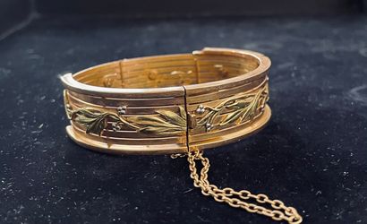Bracelet dans trois tons d'or 750 millièmes...
