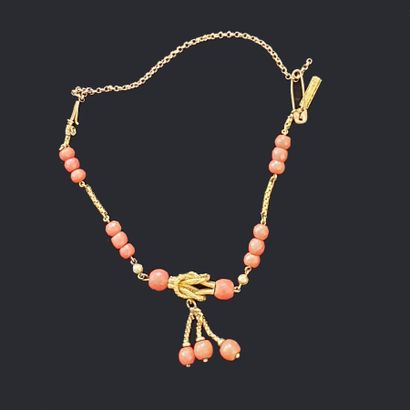 Bracelet articulé en or jaune 750 millièmes,...