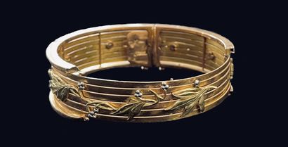 Bracelet dans trois tons d'or 750 millièmes...
