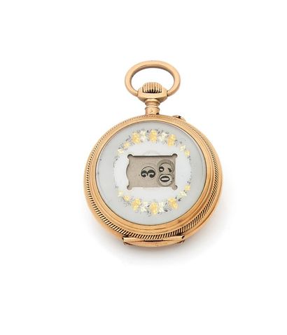 Montre de gousset en or 750 millièmes. Boîtier...