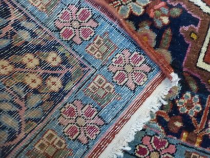 Tapis Sarouk (chaîne et trame en coton, velours...