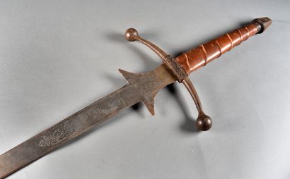 SPAIN

Sword of medieval style 

Iron mounting,...