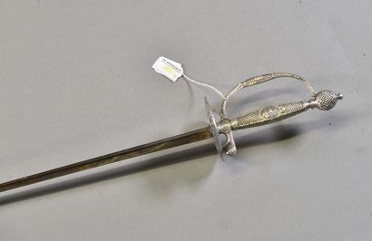 FRANCE 

Sword with donkey step, silver mounting...