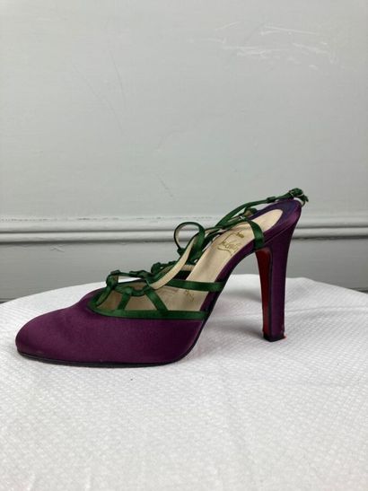 CHRISTIAN LOUBOUTIN

Pair of purple satin...