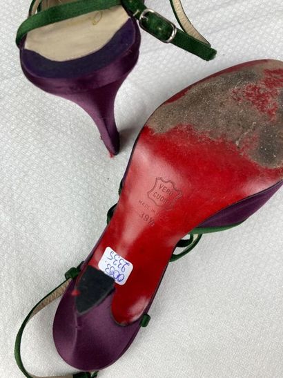 CHRISTIAN LOUBOUTIN

Pair of purple satin...