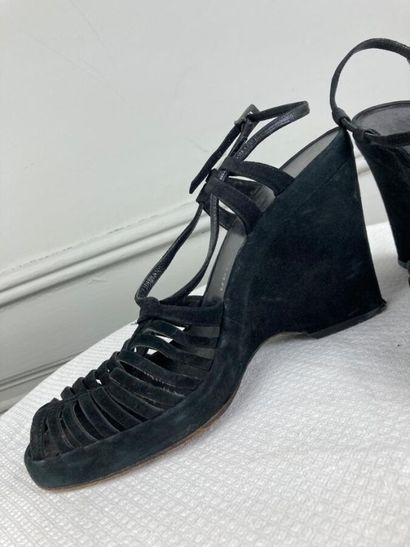 STEPHANE KELIAN

Pair of black suede sandals,...