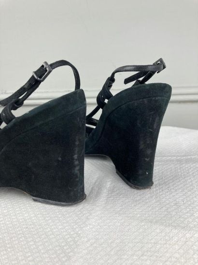 STEPHANE KELIAN

Pair of black suede sandals,...