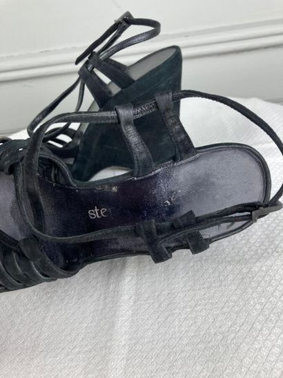 STEPHANE KELIAN

Pair of black suede sandals,...