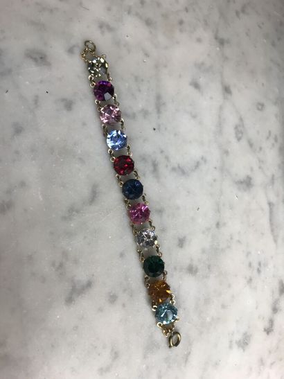 FRIED

Bracelet à deux rangs de chaînes dorées...