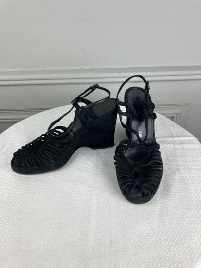 STEPHANE KELIAN

Pair of black suede sandals,...