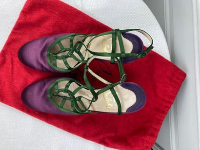 CHRISTIAN LOUBOUTIN

Pair of purple satin...