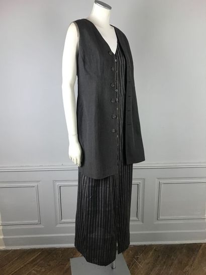 DRIES VAN NOTEN

Ensemble en lin mélangé...