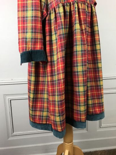 KENZO

Robe en étamine de laine écossais...