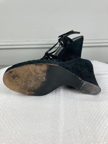 STEPHANE KELIAN

Pair of black suede sandals,...