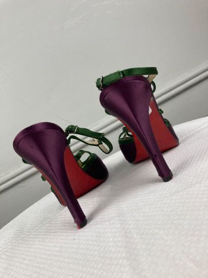 CHRISTIAN LOUBOUTIN

Pair of purple satin...