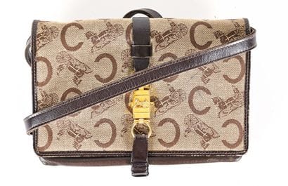 CELINE, circa 1965, small bag in canvas signed...