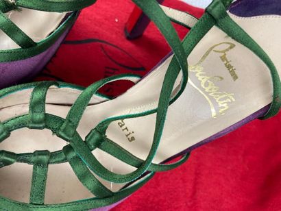 CHRISTIAN LOUBOUTIN

Pair of purple satin...