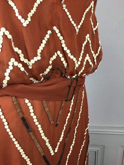 DICE KAYEK

Robe en mousseline terracotta...