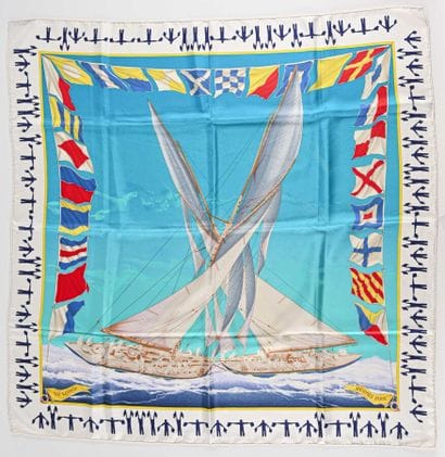 HERMES Paris

Carré en twill de soie imprimé,...