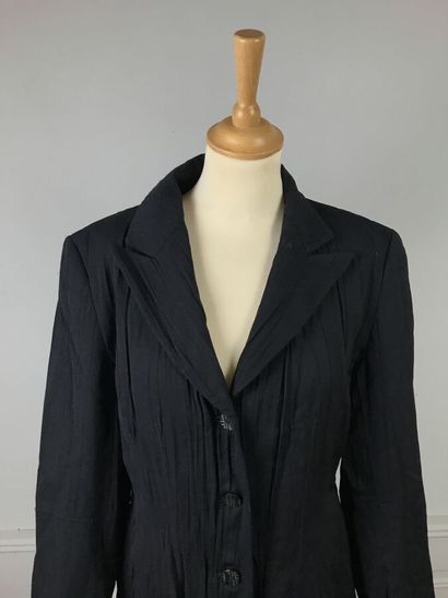 ATSURO TAYAMA

Veste 7/8ème noir froncé façon...