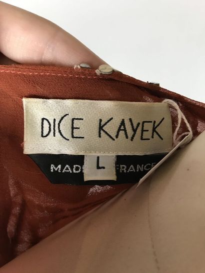 DICE KAYEK

Robe en mousseline terracotta...