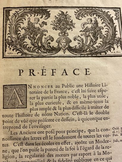Histoire Littéraire de la France, Paris 1733,...