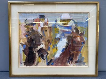 Gérald ELLIS (1920-1998)

Les Jockeys 

Gouache...