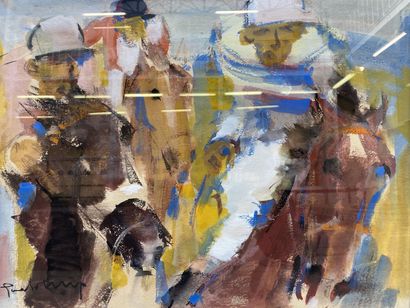 Gérald ELLIS (1920-1998)

Les Jockeys 

Gouache...