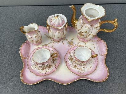 Service tête-à-tête en porcelaine de Limoges...
