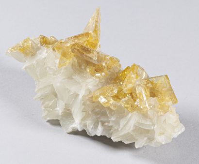 BARYTE GEMME SUR CALCITE POLOGNE (K 14cm...