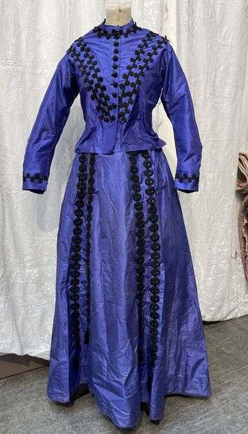 Afternoon dress, Second Empire period, black...