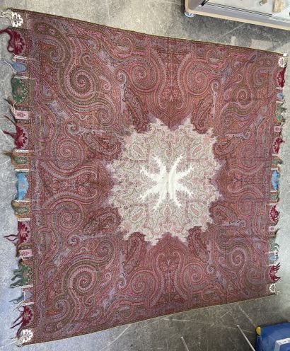 Two cashmere shawls for documents, 1850-1880,...