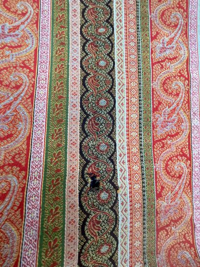 Two cashmere shawls for documents, 1850-1880,...