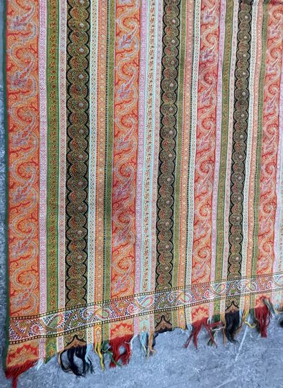 Two cashmere shawls for documents, 1850-1880,...