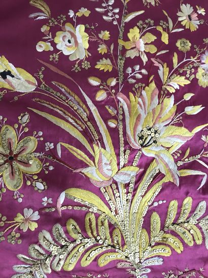Tail of a sumptuous embroidered Empire court...