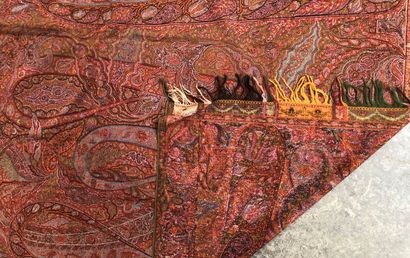 Long cashmere shawl, circa 1850, beautiful...