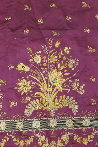Tail of a sumptuous embroidered Empire court...