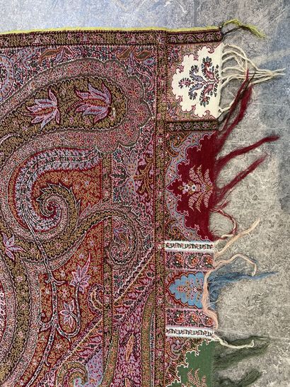 Two cashmere shawls for documents, 1850-1880,...