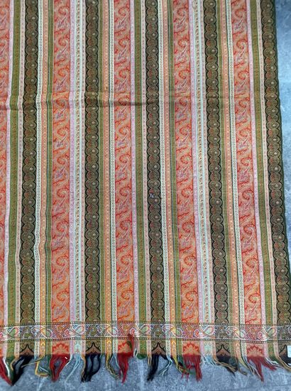 Two cashmere shawls for documents, 1850-1880,...