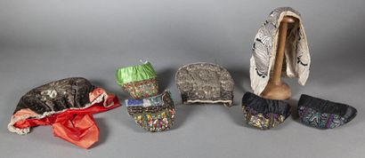Meeting of seven traditional headdresses,...