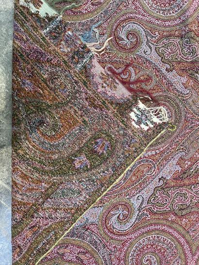 Two cashmere shawls for documents, 1850-1880,...
