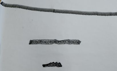 Skirt of top put in flat in lace of Chantilly...