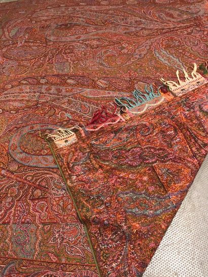 Long cashmere shawl, circa 1850, beautiful...