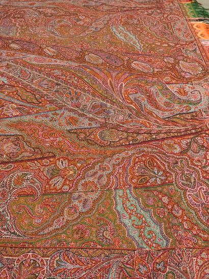 Long cashmere shawl, circa 1850, beautiful...
