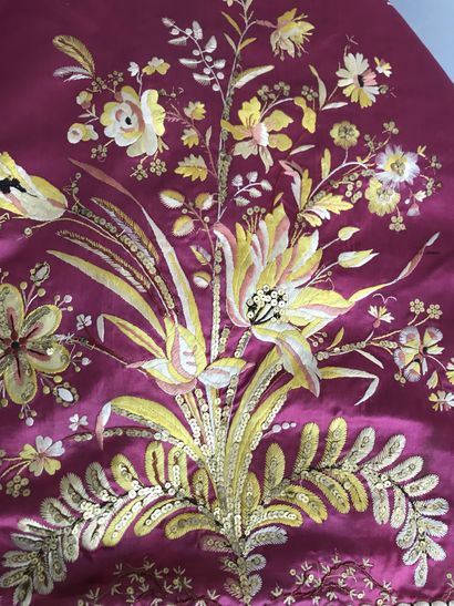 Tail of a sumptuous embroidered Empire court...