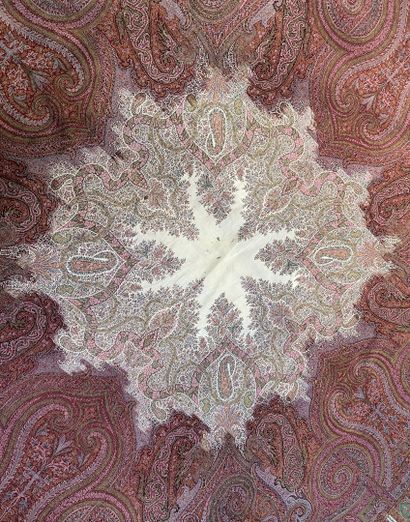Two cashmere shawls for documents, 1850-1880,...