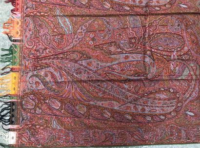 Long cashmere shawl, circa 1850, beautiful...