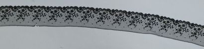 Skirt of top put in flat in lace of Chantilly...