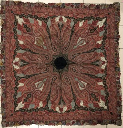 Square cashmere shawl, India, circa 1870...
