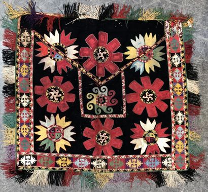 Small carpet in Suzani embroidery, Uzbekistan,...